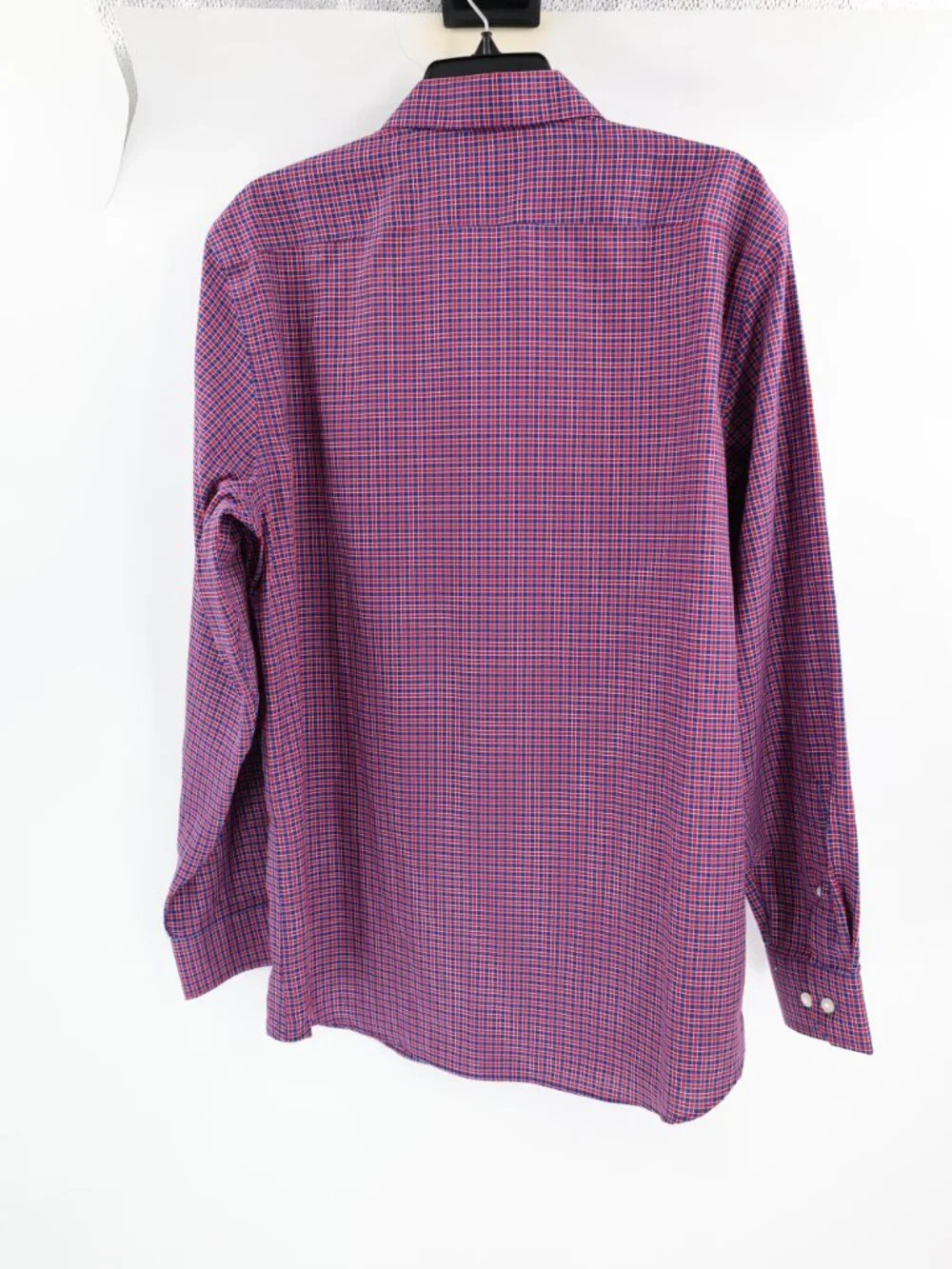 NWT Banana Republic Shirt Men Large Button Up Plaid Standard Fit Non Iron Cotton